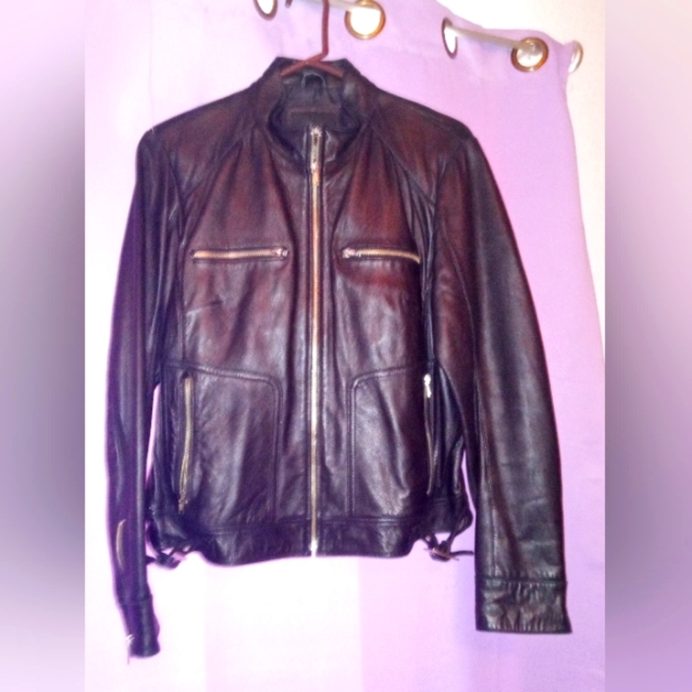 Massimo leather moto jacket